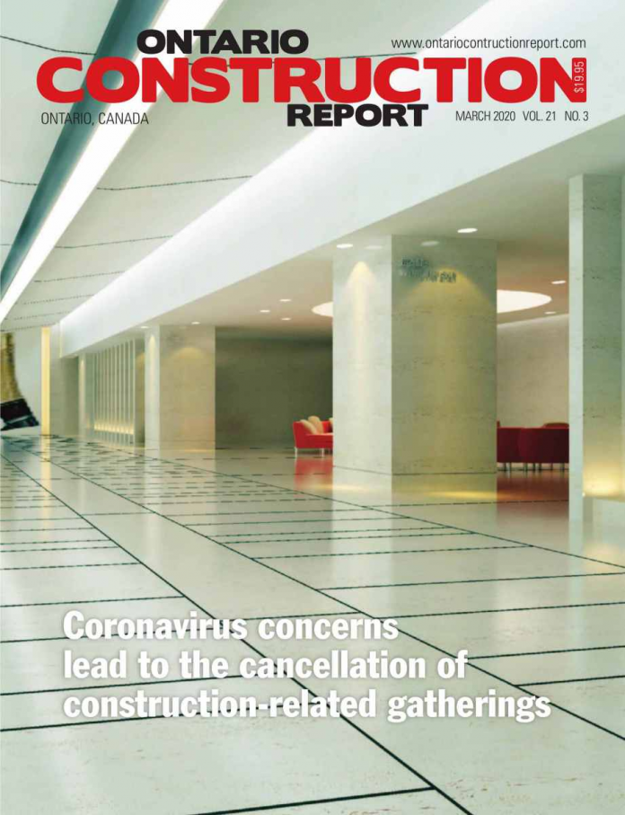 ontario construction report march 2020 cover