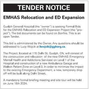 EMHAS Relocation and ED Expansion: Guelph General Hospital